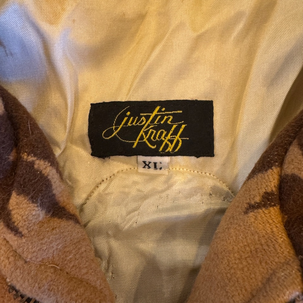 Justin Kraff Pendleton Beaded Eagle Wool Bomber J… - image 6